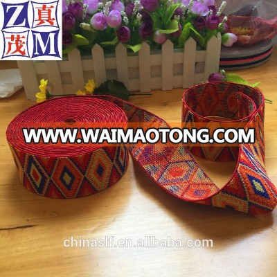 50 mm wide colorful jacquard fabric elastic band