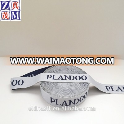 Custom brand names underwear jacquard elastic band/jacquard tape