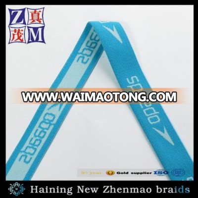 blue color jacquard sports tape fitness elastic band